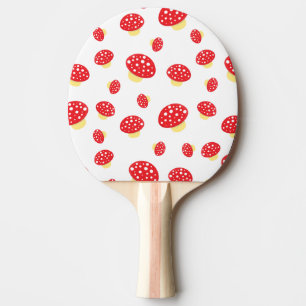 Raquete De Ping Pong Padrão de Cogumelos de Toadstool Vermelha Cuta