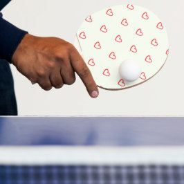 Raquete De Ping Pong Padrão de Coração Vermelho, Fofo, Amor