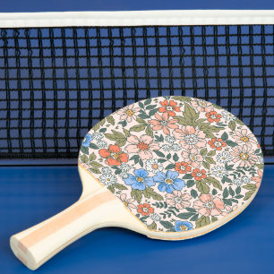 Raquete De Ping Pong Padrão de Flor do Coral Garden