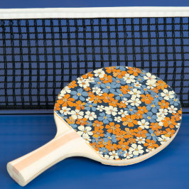 Raquete De Ping Pong Padrão de Flores Ditsy