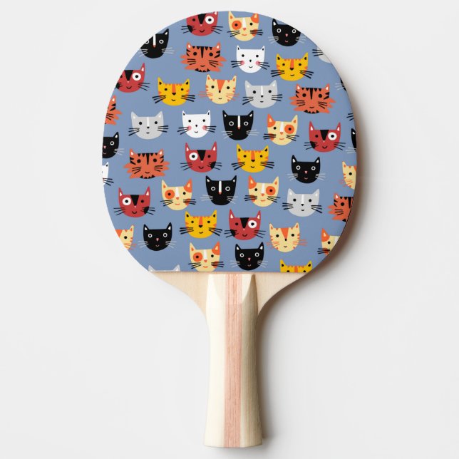 Raquete De Ping Pong Padrão de Gato Bonito (Frente)