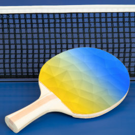 Raquete De Ping Pong Padrão de malha geométrica azul-ucraniano