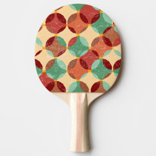 Raquete De Ping Pong Padrão de mosaico circular, ilustração geométrica.