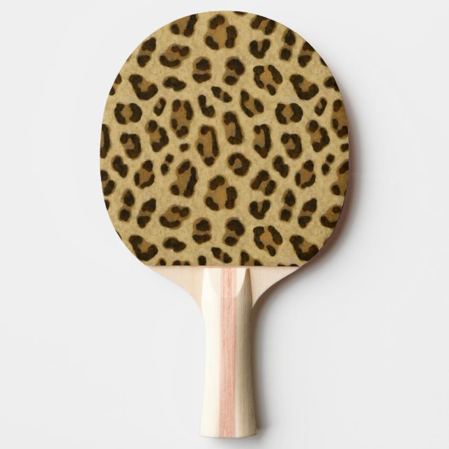 Raquete De Ping Pong Padrão de Pele de Impressão de Animais do Leopardo (Frente)