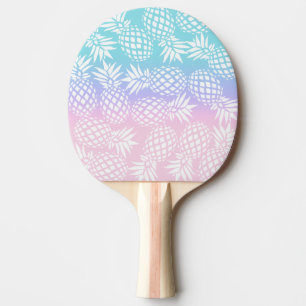 Raquete De Ping Pong Padrão de Pineanás de Gradação Girly Elegante Colo