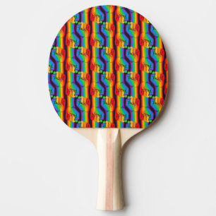Raquete De Ping Pong Padrão de Punho do Arco-Íris