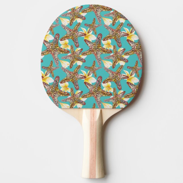 Raquete De Ping Pong Padrão de Starfish Fancioso (Frente)