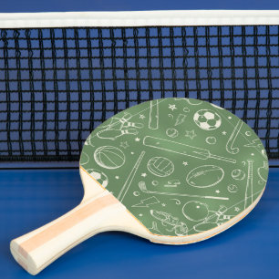 Raquete De Ping Pong Padrão Desportivo Verde