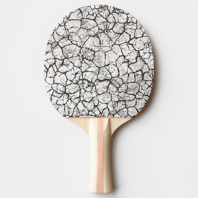 Raquete De Ping Pong Padrão Digital de Mármore Rachado (Frente)