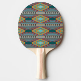 Raquete De Ping Pong Padrão do sudoeste americano Arte e Cores terrosas