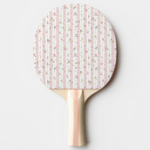 Raquete De Ping Pong Padrão Floral Delicado Rosa Sólido