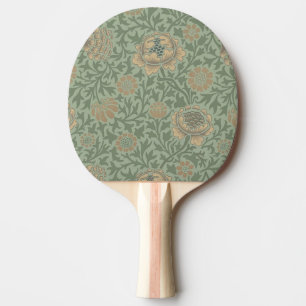 Raquete De Ping Pong Padrão Floral William Morris Grafton Verde Sálvia