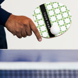 Raquete De Ping Pong Padrão Folha, Folhas Verdes, Seu Nome