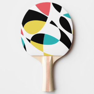Raquete De Ping Pong Padrão geométrico colorido, abstrato, moderno e di