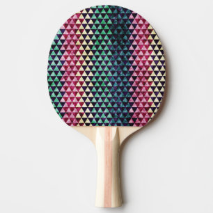 Raquete De Ping Pong Padrão geométrico sem costura do triângulo Vintage