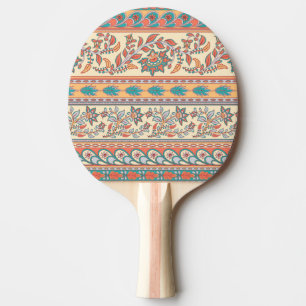 Raquete De Ping Pong Padrão Invisível das Fronteiras Florais Indianas