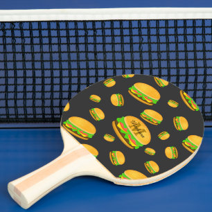 Raquete De Ping Pong Padrão legal e divertido de hambúrguer yumger Mono