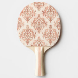 Raquete De Ping Pong Padrão Ornamental de Aquarela de Damasco de Pêsseg