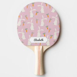 Raquete De Ping Pong Padrão Personalizável de Cenoura de Coelho Cortado