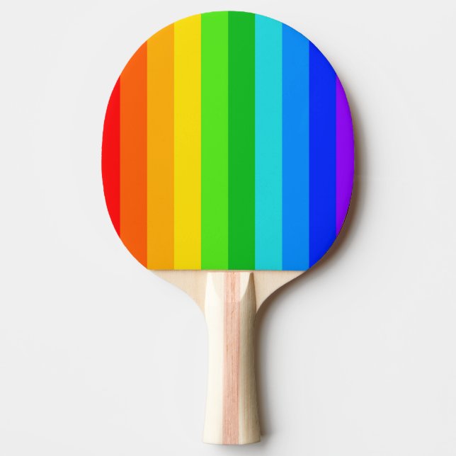 Raquete De Ping Pong Padrão Rainbow Stripe #2 (Frente)