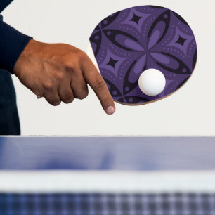 Raquete De Ping Pong Padrão Retro Cor-de-rosa Escuro