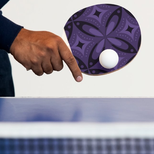 Raquete De Ping Pong Padrão Retro Cor-de-rosa Escuro (Insitu)