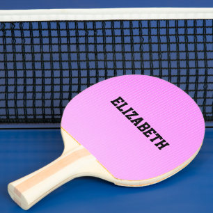 Raquete De Ping Pong Padrão rosa de pontos brancos