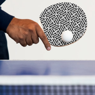 Raquete De Ping Pong Padrão Sayagata, japonês, preto e branco