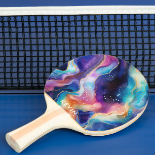 Raquete De Ping Pong Padrão sem soldadura de agato colorido, monograma