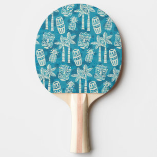 Raquete De Ping Pong Padrão Tiki Moderno Retro de Meados do Século
