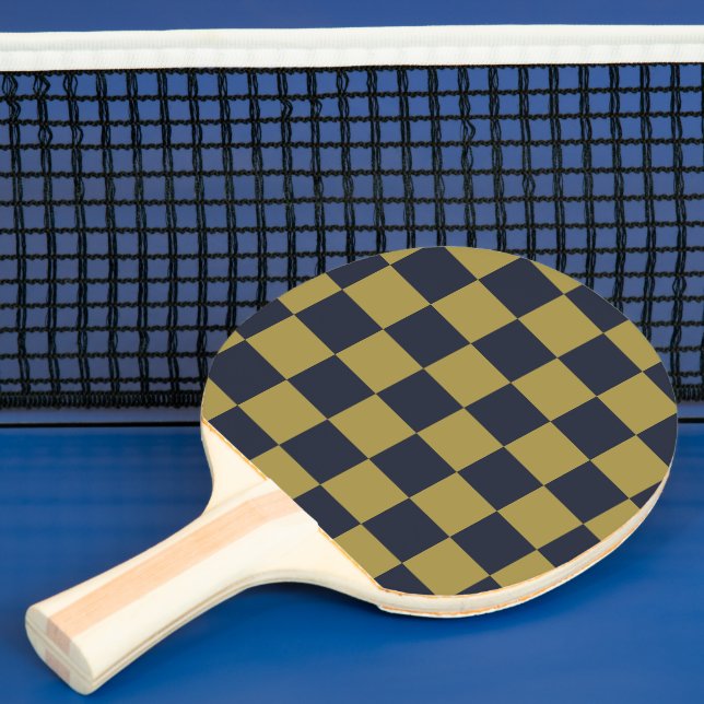 Raquete De Ping Pong Padrão Verificado Dourado e Marinho Elegante (Insitu)