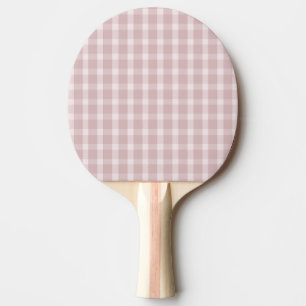 Raquete De Ping Pong Padrão Xadrez em Cores Rosa Préppy de Bailarina