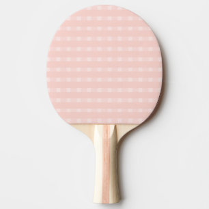 Raquete De Ping Pong Padrão Xadrez em Rosa Corado e Pêssego Pastel