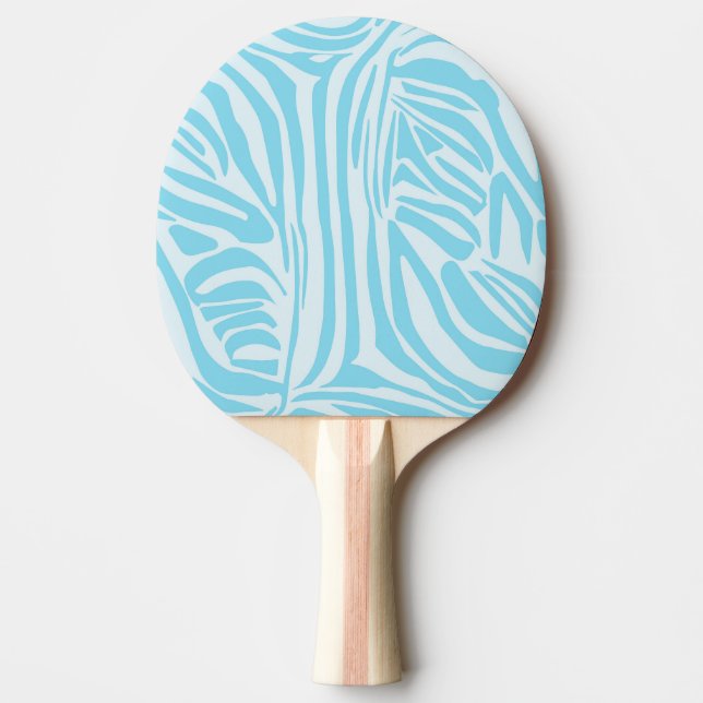 Raquete De Ping Pong Padrão Zebra Azul (Frente)