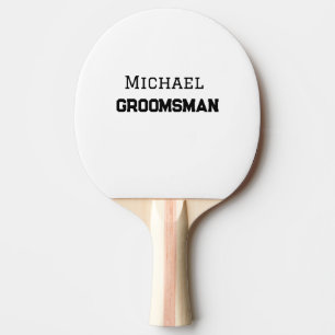 Raquete De Ping Pong Padrinho de casamento simples, adicionar nome míni