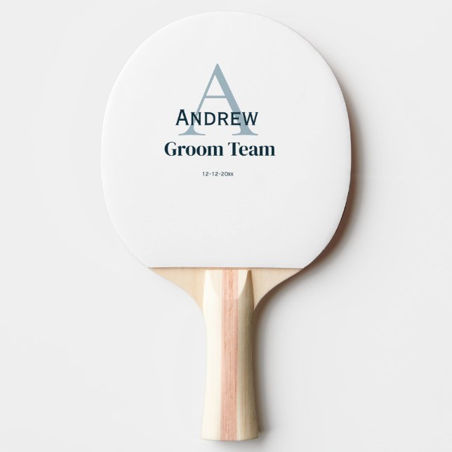 Raquete De Ping Pong padrinhos de casamento personalizados do grupo mon (Frente)