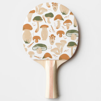 Raquete De Ping Pong Padrões de Vintagem do Linocut Comestível