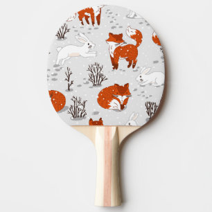 Raquete De Ping Pong Padrões Ingleses De Raposas