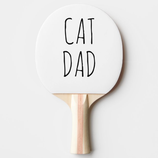 Raquete De Ping Pong "Pai de Gato" Simples Farmhouse Moderno (Frente)