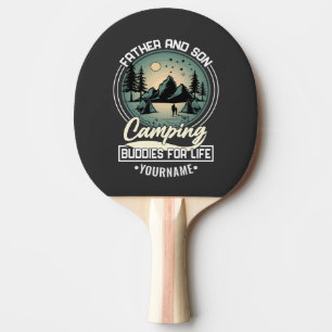 Raquete De Ping Pong Pai E Filho Acampando Amigos Para A Vida