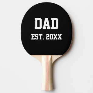 Raquete De Ping Pong Pai Est. dia de os pais preto e branco 20xx