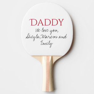 Raquete De Ping Pong Pai Nós te amamos no Dia dos Pais 
