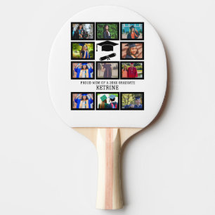 Raquete De Ping Pong Pai orgulhoso personalizado da colagem de fotos do
