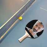 Raquete De Ping Pong Pai personalizado de melhor dia de os pais de semp<br><div class="desc">Um presente único para seu pai para Dia de os pais,  aniversários ou Natal! Personalize e adicione sua própria foto. Texto: Melhor pai de sempre em um fundo preto,  texto branco.</div>