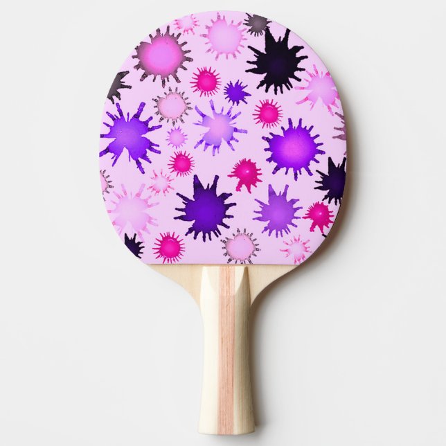 Raquete De Ping Pong Paint Splatter (Frente)