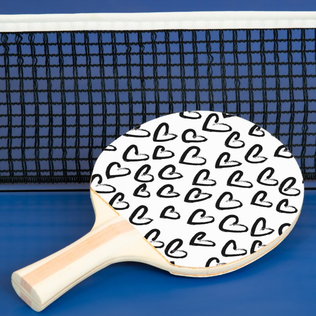 Raquete De Ping Pong Paint Stroke Heart Pattern (Insitu)