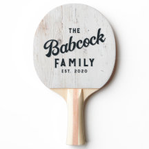 Painted White Wood Retro Family Name & Year