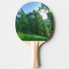 Raquete De Ping Pong Paisagem da Floresta Verde
