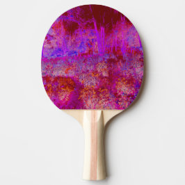 Raquete De Ping Pong Paisagem Impressionista Trippy Red e Magenta