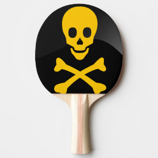Raquete De Ping Pong Pala de Ping Pong Cráneo y huesos símbolo Peligro